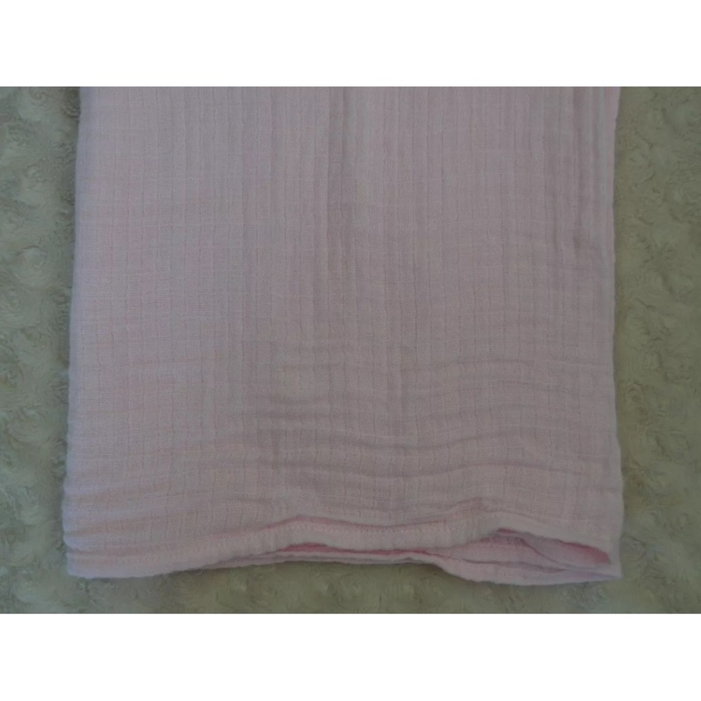 Kyle & Deena Swaddle Baby Blanket Solid Light Pink Muslin Security Lovey